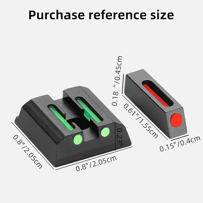 No-Tritium Fiber Optic Red/Green Sights - Image 4