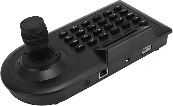 Yunseity PTZ Camera Joystick Controller, Dome IP PoE Camera Controller Keyboard with 3D Joystick, RS485 232, for PELCO D, for PELCO P, for Controlling 32 NVR DVRs 256 Ball Cameras (US Plug)