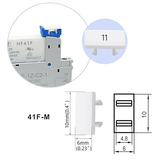 40Pcs Socket Maker, Small White Labels for Relay Socket Base 41F-1Z-C2 6Amp can Write Any Word or Make Some Product Marking