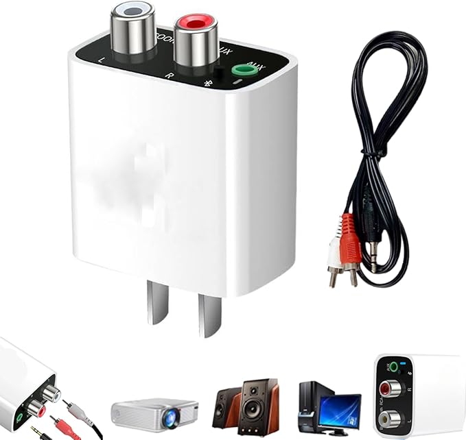 wantract Bluetooth 5.4 Receiver – Upgrade Old Speakers to Wireless Audio, for Old Speakers & Old Stereo & Wired Speakers, Plug & Play Audio Adapter 5.4, Convert Wired to Wireless Speakers (1set)