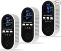 3 Pack 5-in-1 Carbon Monoxide Alarm & Natural Gas Leak Detector,AC-Plug-in CO Detector & Explosive Gas Detector Alarm Battery Backup with 4 sensors,Three Levels Volume & Brightness for Home,RV,Hotel