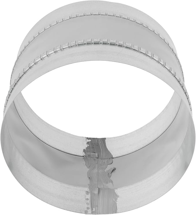 Repa Market 8" Inch Flexible Vibration And Noise Reducing Coupler - Female Fit Duct Connector – Galvanized Steel Coupling for Joining Two Male Duct Fittings – HVAC Ventilation Inline Joint