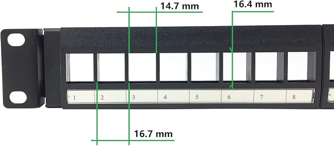 1U Hinged 24 Port Blank Keystone Patch Panel - Image 3