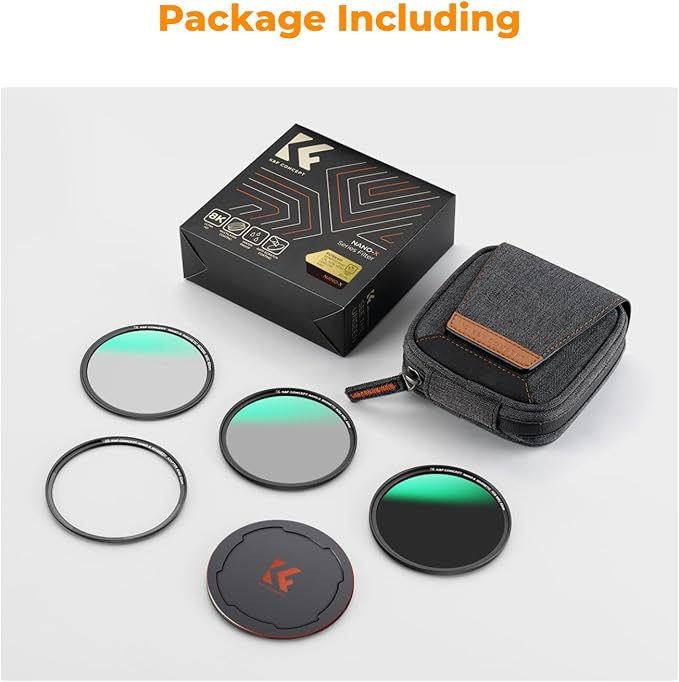 K&F CONCEPT 62mm Magnetic CPL+ND8+ND64+Magnetic Basic Ring+Lens Cap Camera Lens - Image 7