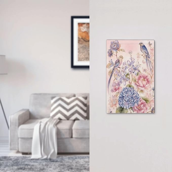 Bvtewkhz Floral Birds Morris No Device Single Blank Decorative Outlet Covers Light Switch Plate Electrical Receptacle Switchplate For Bathroom Kitchen Bedroom