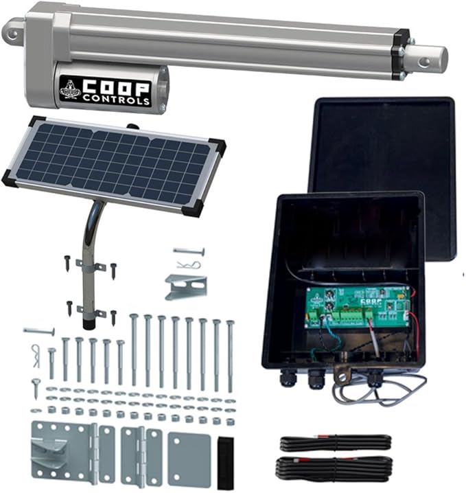 Automatic Coop Door Opener Kit (CKSPXP-Solar Kit, No Battery)