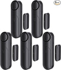 Window and Door Alarm When Opened (5 Pack) for Kids Safety/Home Security, Sliding Glass Front Door Opening Sensor Alarms for Dementia, 120dB Burglar Alert, Ideal for Business, Garage, Apartment, Black