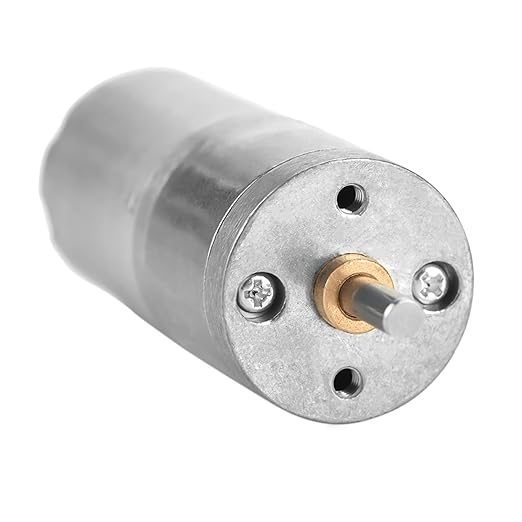 25mm DC 12V 25GA 370 Low Speed Metal Gear Motor for Electronic Locks Robots Electric Curtains Doors Mixers Monitoring Equipment Pet Feeders High