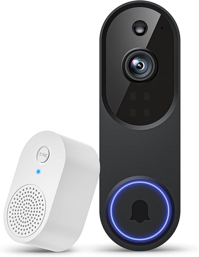 1080P Wireless Video Doorbell Camera, AI Human Detection by Unknown