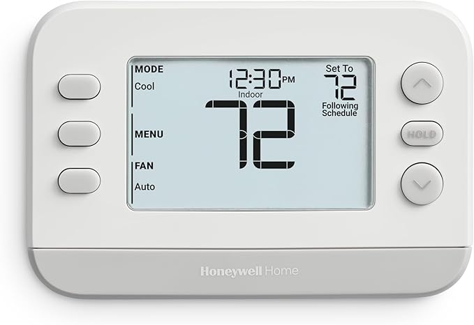 New! Honeywell Home Programmable Thermostat, Conventional/Heat Pump Compatibility, Flexible Schedule, X2P, White, RTH22B