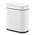 Bathroom Sensor Trash Can with Lid Automatic 2 Gallon Smart Garbage Can Bathroom Decor, 7.5 Liter Small Trash Bin, Motion Sensor Waterproof Wastebasket for Office, Bedroom, White Black