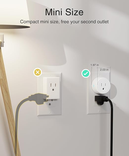 GHome Smart Plug Mini, WiFi Smart Outlet Plug Works - Image 2
