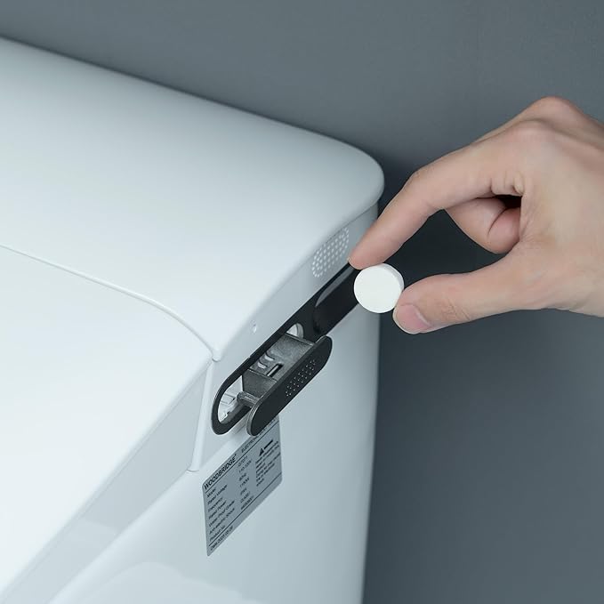 WOODBRIDGE ADA Height Smart Toilet – Auto Lid Open/Close, Foot Sensor, Zero Pressure System, Aromatherapy System, Self-Cleaning Nozzle, Multi-Function Washing & Warm Air Dry