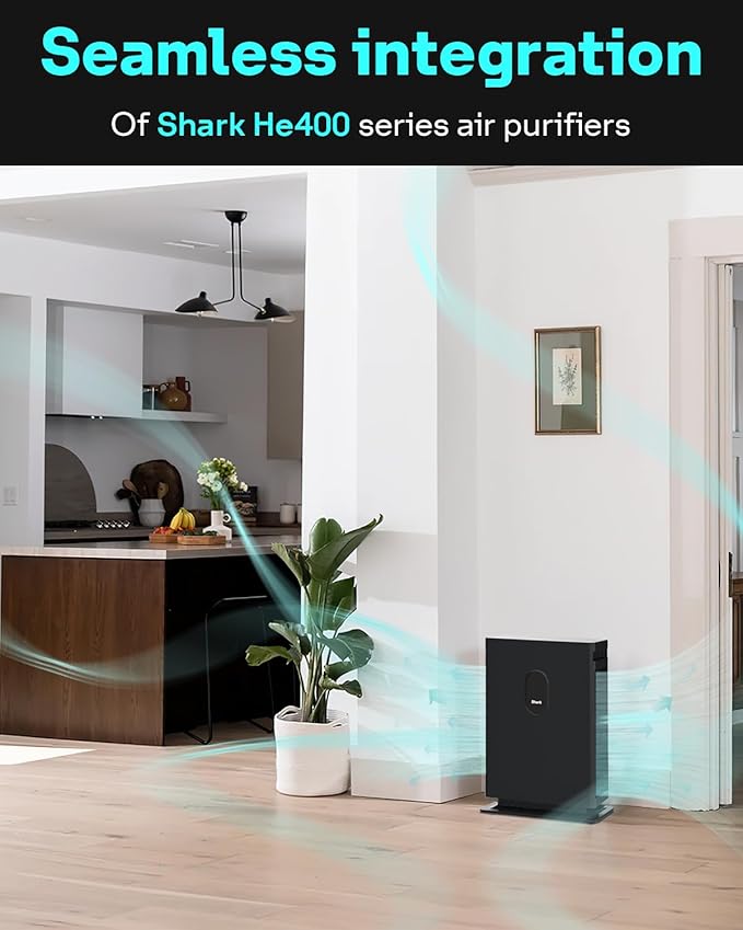 Leemone 3 Pack Filter Replacement for Shark Air Purifier 4, Compatible with Shark HE400, HE401, HE401C, HE401NP, HE402, HE402C, HE405, UA415, Compare Part No. HE4FKBAS, HE4FKPET, HE4FKPETMB, HE4FKPRO