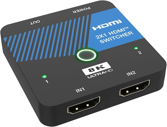 iArkPower 8K HDMI Switch 2 in 1 Out 4K@120Hz HDMI Switcher Support HDR10+, Dolby Vision, VRR, ALLM