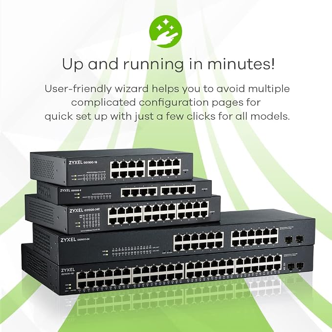 Zyxel 16 Port Ethernet Switch | Smart Managed Gigabit Network Switch | 16x GbE - Image 4