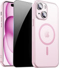 for iPhone 15 Case with Privacy Screen Protector and Camera Protection by ZOZDOKG