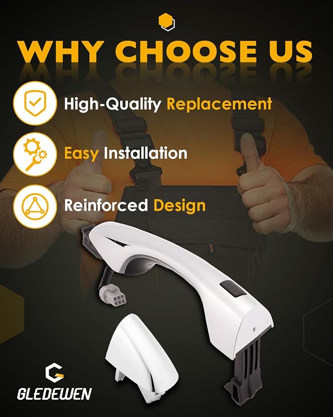 Gledewen Front Right Handle w/Smart Keyless Entry System, Compatible - Image 5
