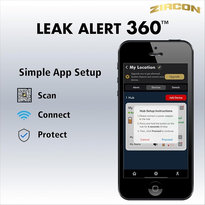 Zircon Leak Alert 360 Smart Water Leak Detector Kit - Image 3