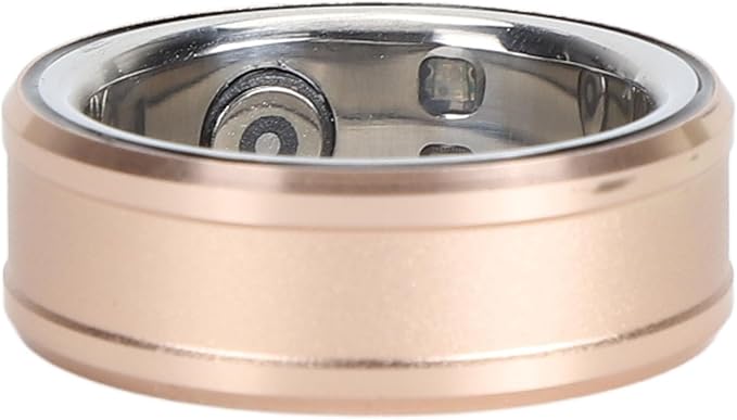 FOSA Smart Health Ring, NFC Sleep Monitor with Temperature Tracking, Step Counter, IP68 for Video Scrolling, Book Page Flipping (Gold)