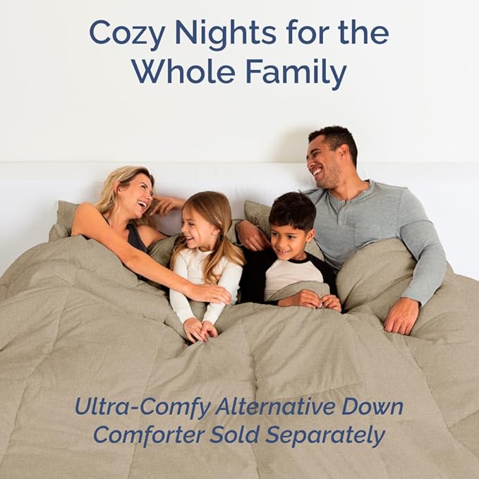 Full XL Bed Sheet Set - 4 Piece Extra Long Extended Full XL Sheets - Soft, Breathable & Cooling - Fits 8" to 16" Mattress with Deep Pockets - 54" x 80" - Wrinkle and Fade Resistant - Heathered Beige