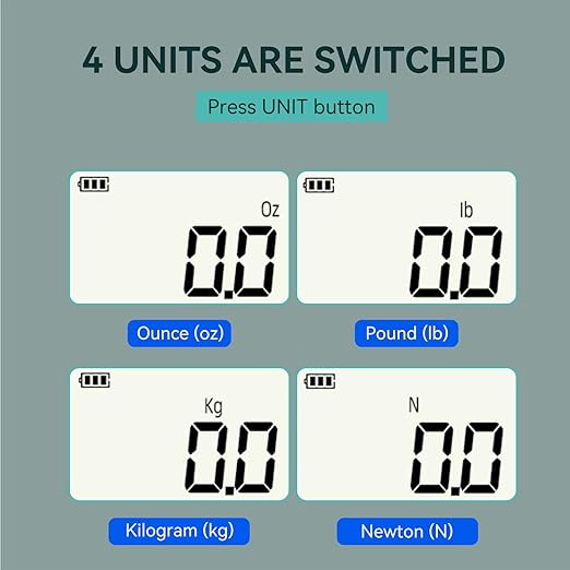 500N Digital Force Gauge High-Precision Trigger Pull Gauge for Tension & Compression Testing (N, kg, lb, oz) Push-Pull Meter with Real-Time/Peak/First Peak Modesfor Quality Control & Material Testing