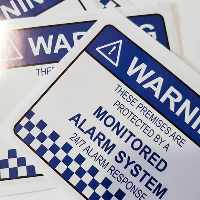 8pcs Security Alarm System Sign - Image 7