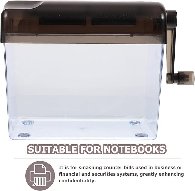 ifundom Manual Paper Shredder Small Desktop Handheld Wear-Resistant Shredder for Home Office Use A6 Size Gray