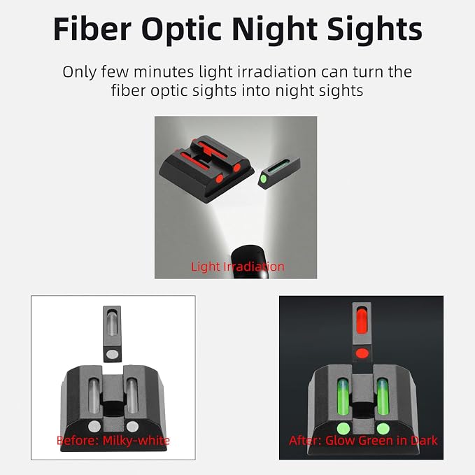 No-Tritium Fiber Optic Red/Green Sights - Image 3