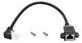 90 Degree Cat 6 Ethernet Cable Left Bend Angle RJ45 Male to Female Shielded by AAOTOKK