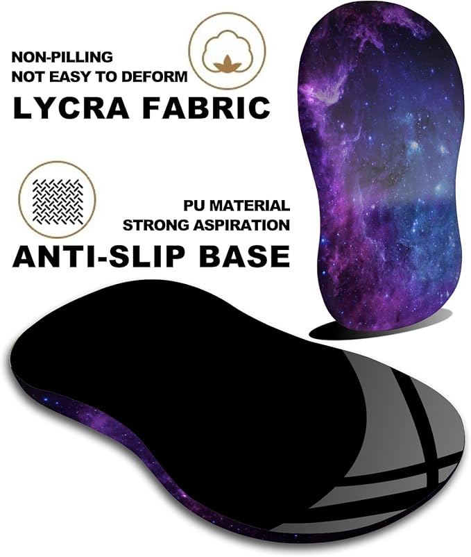 KUOSGM Mouse Pad Wrist Support, Ergonomic Mouse Pad with Massage Dot, Comfortable Computer Mouse Pad for Laptop, Wrist Rest Pain Relief Mousepad with Non-Slip PU Base for Office & Home, 12 x 8 in