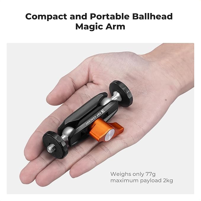 K&F CONCEPT Dual Ball Heads Magic Arm, Articulating Mini Magic Arm - Image 6