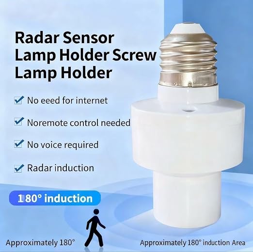Motion Activated Light Sockets, Motion Sensor Light Socket Smart Screw in Light - Image 3