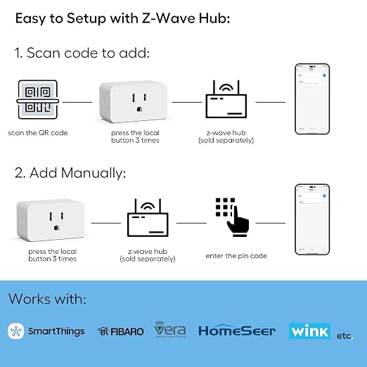 Zwave Smart Plug 800 Series Zwave Outlet Built-in Repeater Range Extender - Image 2