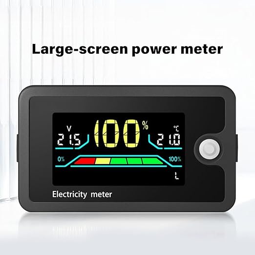 Elnwnnkc Voltmeter, 8-100V Electricity Monitors Digital Voltage Testers, Car Charging Levels Indicators Batteries Power Indicators Power Meter Display