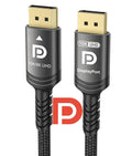 Ubluker 10K 8K DisplayPort 2.1 Cable 54Gbps 16.4 FT, Certified DP to DP Cord 4K 240Hz 165Hz 144Hz 120Hz 10K 8K 120Hz Nylon Braided UHBR HDCP2.3 FreeSync G-Sync RTX5090 Gaming Monitor PC Projector