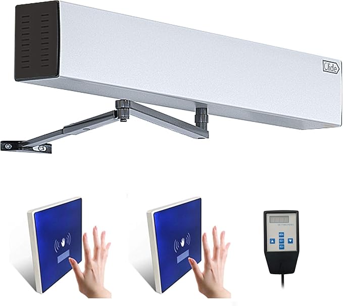 Olideauto DSW120 Electric Swing Door Opener Touchless Hand Sensor Open with 2PCS Wired High Sensitivity Hand Sensor Switches