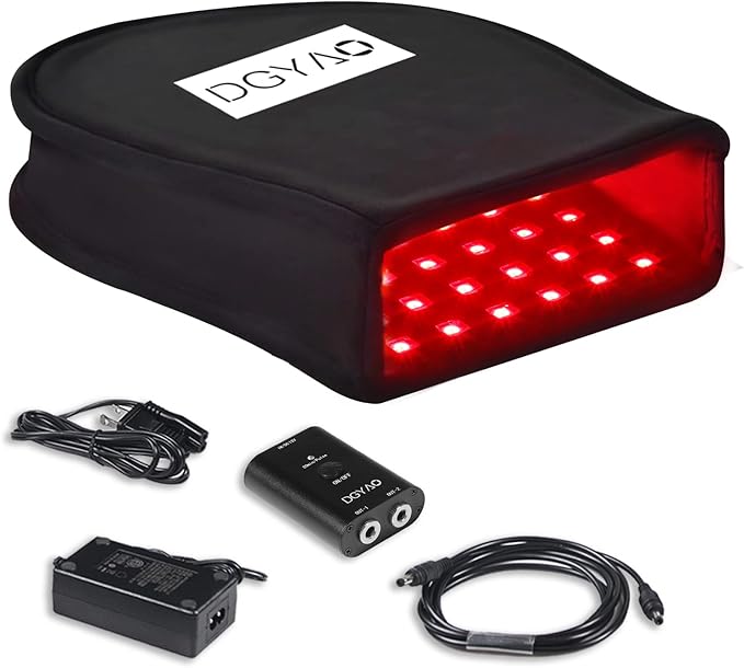 DGQY Red Light Therapy for Hans Pain Relief with 660NM & 880NM Infrared Glove Pule Mode LED Therapy Device for Wrist Double Side Pad for Fingers Joints Relief