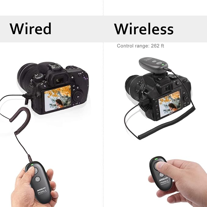 AODELAN Wireless Shutter Release Remote Control for Nikon D750, D5300, D5600, D7200, D7500, Z6, Z7, Z9, D800, D850, Coolpix P1000