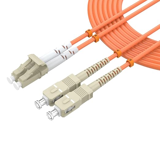 Multimode Duplex OM1 Fiber Patch Cable LC/UPC to SC/UPC 100M/328FT Fiber Optic by lidkew