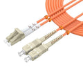 Multimode Duplex OM1 Fiber Patch Cable LC/UPC to SC/UPC 1M/3FT Fiber Optic by lidkew
