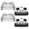 Distribution Block Car Audio, Malictele 4 Way 1x0/2/4 Gauge In 4x4/8 Gauge Out Power Distribution Block Ground Distributor Connecting Block for Car Amplifier Audio Splitter use in Vehicles Boats 2 PCS