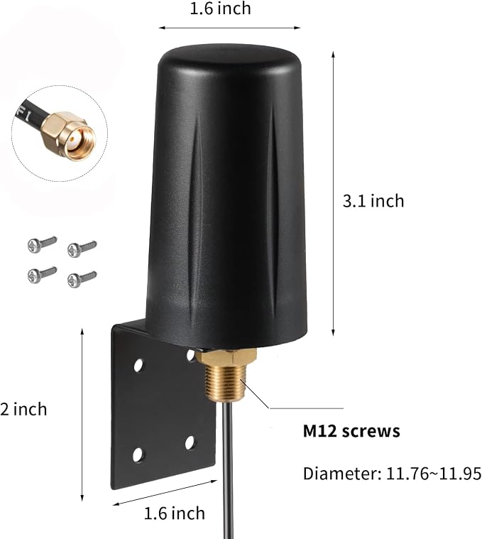 Outdoor 7dBi Dual Band 2.4GHz 5GHz 5.8GHz Long Range WiFi Booster Antenna - Image 2