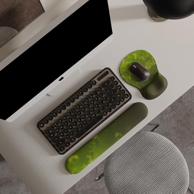 ErgoComfort Gel Wrist Rest Mouse Pad-Ergonomic Office Mousepad with Wrist Support-Non-Slip, Design Desk Accessories Mat for Home&Game Decor (08Serene Forest)