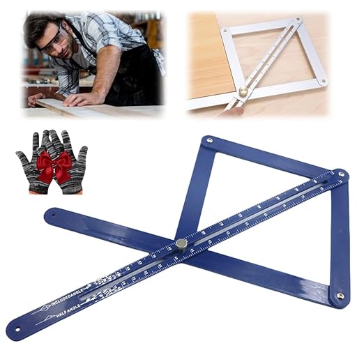 Premium Corner Angle Finder, Protractor Angle Finder Tool, Miter Angle Finder for Precise Cuts and Corner Measurements, Aluminum Alloy Build (Plastic-Long)
