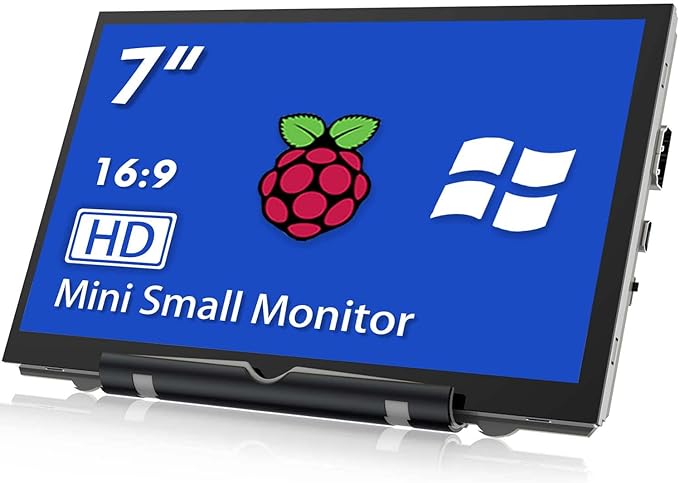 HAMTYSAN Raspberry Pi Screen 7 Inch HDMI Monitor 800x480 LCD Screen Display Mini Small Monitor for Raspberry Pi 4/3/2/Zero/B/B+ Win11/10/8/7 (Non-Touch), Driver Free