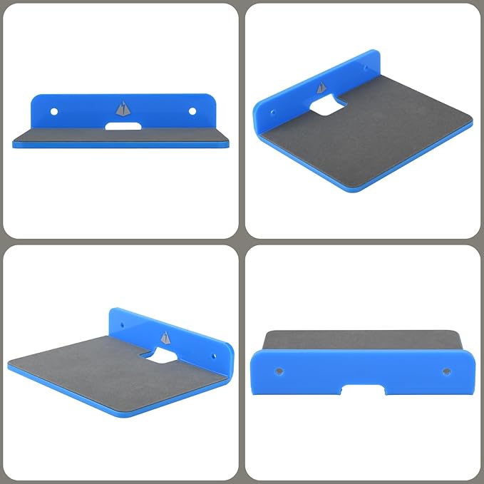 TXEsign Wall Shelves - 3 Pack, Small Wall Mount for Speaker, Webcam, Cell Phones, Display Shelf (Blue, Medium)