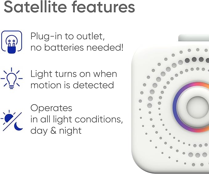 Nomo Smart Care Satellite - Eliminate Dead Zones & Boost Signal - Motion & Light Detector - Works w/Nomo Smart Care System - 2 Pack