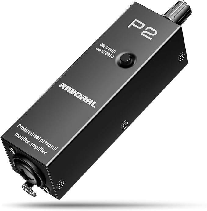 Riworal battey powered Portable Personal Amplifier Analog Headphone Amplifier Stereo Headphone Earphone Amp Volume Control Audio Booster with XLR and TRS Input 3.5mm Output Jack