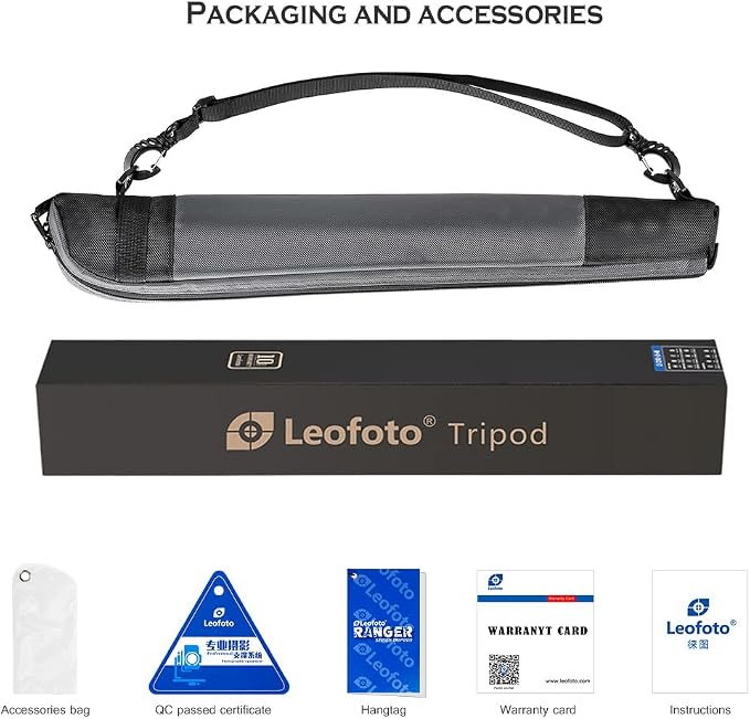 Leofoto MP-364C+VH-10S Monopod and Tilt Head Set, Carbon Fiber, VH-10S Monopod - Image 4